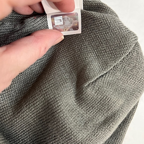 NWT TNF The North Face Black / Grey Striped Brigadier Knit Beanie, Unisex - Picture 8 of 14